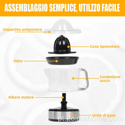 Máquina para fazer espremedor de frutas Orange Juicer Elétrico Citrus Juicer 25W 40W Laranja Limão Extrator de compressão fácil